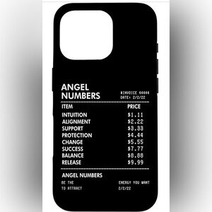 Black Angel Numbers Phone Case *NEW*